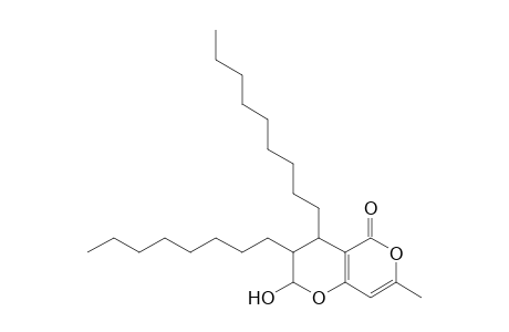 2-Hydroxy-7-methyl-4-nonyl-3-octyl-3,4-dihydro-2H-pyrano[3,2-c]pyran-5-one