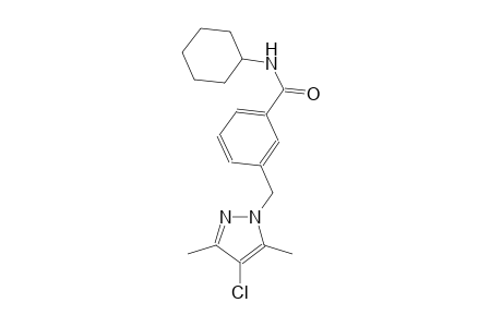 3-[(4-chloro-3,5-dimethyl-1H-pyrazol-1-yl)methyl]-N-cyclohexylbenzamide