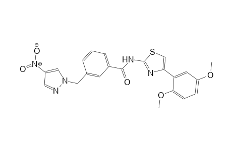 N-[4-(2,5-dimethoxyphenyl)-1,3-thiazol-2-yl]-3-[(4-nitro-1H-pyrazol-1-yl)methyl]benzamide