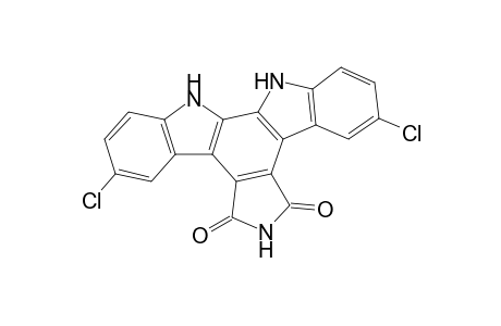 5H-Indolo[2,3-a]pyrrolo[3,4-c]carbazole-5,7(6H)-dione, 3,9-dichloro-12,13-dihydro-