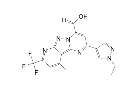 pyrido[2',3':3,4]pyrazolo[1,5-a]pyrimidine-4-carboxylic acid, 2-(1-ethyl-1H-pyrazol-4-yl)-10-methyl-8-(trifluoromethyl)-