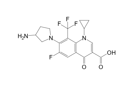 7-(3-Amino-1-pyrrolidinyl)-1-cyclopropyl-6-fluoro-1,4-dihydro-4-oxo-8-(trifluoromethyl)-3-quinolinecarboxylic acid