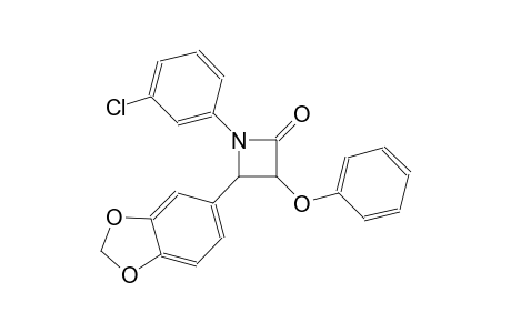 4-Benzo[1,3]dioxol-5-yl-1-(3-chloro-phenyl)-3-phenoxy-azetidin-2-one