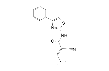 2-Cyano-3-(dimethylamino)-N-(4-phenylthiazol-2-yl)acrylamide
