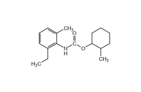 2-ethyl-6-methylcarbanilic acid, 2-methylcyclohexyl ester