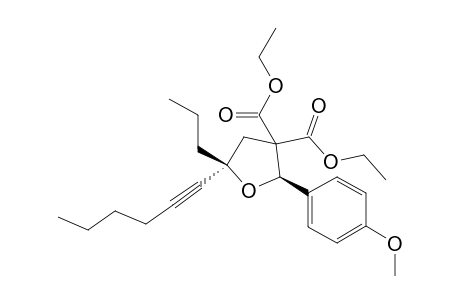 Diethyl 5-(hex-1-ynyl)-2-(4-methoxyphenyl)-5-propyloxolane-3,3-dicarboxylate