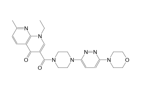 1,8-naphthyridin-4(1H)-one, 1-ethyl-7-methyl-3-[[4-[6-(4-morpholinyl)-3-pyridazinyl]-1-piperazinyl]carbonyl]-
