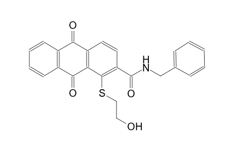 2-anthracenecarboxamide, 9,10-dihydro-1-[(2-hydroxyethyl)thio]-9,10-dioxo-N-(phenylmethyl)-
