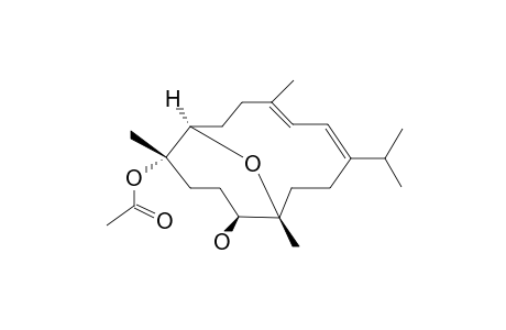 ACETYL-EHRENBEROXIDE-B;(7R*,8S*,11S*,12R*,1Z,3E)-8-ACETOXY-11-HYDROXY-7,12-EPOXY-CEMBRA-1(2),3-DIENE
