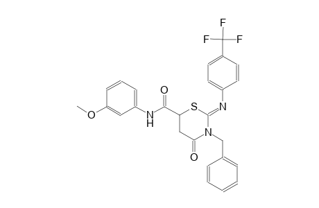 (2Z)-3-benzyl-N-(3-methoxyphenyl)-4-oxo-2-{[4-(trifluoromethyl)phenyl]imino}tetrahydro-2H-1,3-thiazine-6-carboxamide