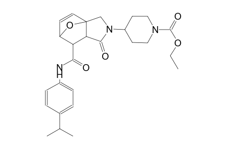 ethyl 4-{6-[2-(4-isopropylphenyl)acetyl]-4-oxo-10-oxa-3-azatricyclo[5.2.1.0(1,5)]dec-8-en-3-yl}piperidine-1-carboxylate