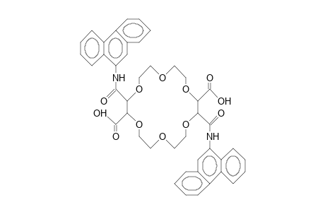 Bis(phenanthrenaminocarbonyl)-crown ether dicarboxylic acid