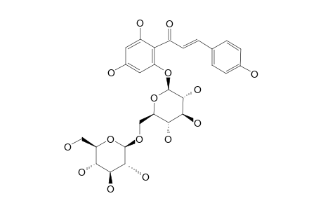 ARENARIUMOSIDE-III;CHALCONARIGENIN-2'-O-BETA-D-GLUCOPYRANOSYL-(1->6)-BETA-D-GLUCOPYRANOSIDE