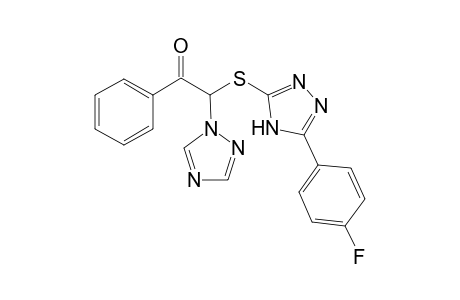 2-((5-(4-fluorophenyl)-4H-1,2,4-triazol-3-yl)thio)-1-phenyl-2-(1H-1,2,4-triazol-1-yl)ethanone