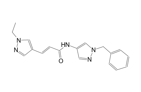 (2E)-N-(1-benzyl-1H-pyrazol-4-yl)-3-(1-ethyl-1H-pyrazol-4-yl)-2-propenamide