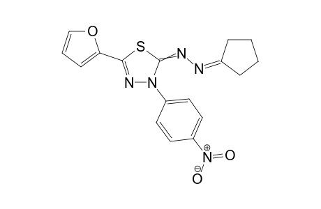 2-(Cyclopentylidenehydrazono)-5-(furan-2-yl)-3-(4-nitrophenyl)-2,3-dihydro-1,3,4-thiadiazole