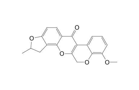 [1]Benzopyrano[3,4-b]furo[2,3-h][1]benzopyran-6(12H)-one, 1,2-dihydro-10-methoxy-2-methyl-
