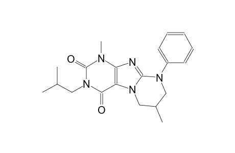 3-isobutyl-1,7-dimethyl-9-phenyl-6,7,8,9-tetrahydropyrimido[2,1-f]purine-2,4(1H,3H)-dione