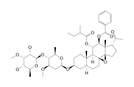 MARDENOSIDE-C;3-O-6-DEOXY-3-O-METHYL-BETA-D-ALLOPYRANOSYL-(1->4)-BETA-D-OLEANDROPYRANOSYL-11-ALPHA-O-2-METHYLBUTYRYL-12-BETA-O-BENZOYLTENACIGENIN-B