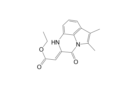 Acetic acid, 2-[5,6-dimethyl-3-oxo-1H-pyrrolo[1,2,3-de]quinoxalin-2(3H)-yliden]-, ethyl ester