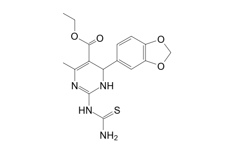 Ethyl 6-(benzo[d][1,3]dioxol-5-yl)-4-methyl-2-thioureido-1,6-dihydropyrimidine-5-carboxylate