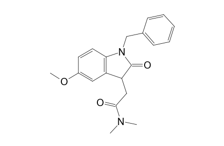 2-(1-benzyl-2-keto-5-methoxy-indolin-3-yl)-N,N-dimethyl-acetamide