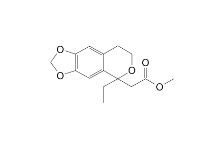 6,7-(Methylenedioxy)-3,4-dihydro-1-ethyl-1-(methoxycarbonyl)methyl]-isochromane