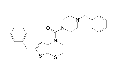 6-Benzyl-2,3-dihydro-1-[(4'-benzyl-1'-piperazinyl)carbonyl]-1H-thieno[2,3-b]-(1,4)-thiazine-1-carboxamide