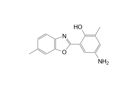 4-amino-2-methyl-6-(6-methyl-1,3-benzoxazol-2-yl)phenol