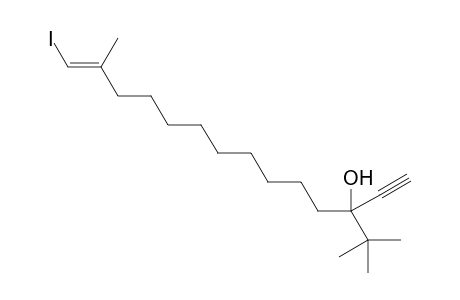 (E)-3-(tert-butyl)-14-iodo-13-methyltetradec-13-en-1-yn-3-ol