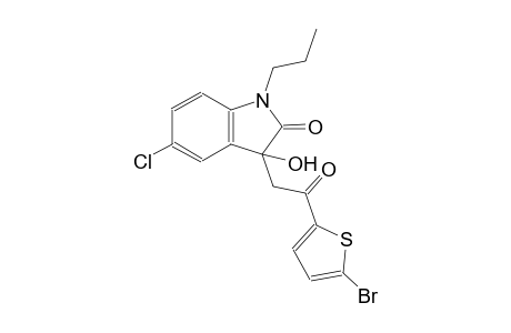 3-[2-(5-bromo-2-thienyl)-2-oxoethyl]-5-chloro-3-hydroxy-1-propyl-1,3-dihydro-2H-indol-2-one