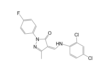 (4Z)-4-[(2,4-dichloroanilino)methylene]-2-(4-fluorophenyl)-5-methyl-2,4-dihydro-3H-pyrazol-3-one