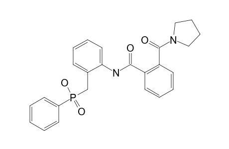 (2-[2'-(N-PYRROLIDINOCARBONYL)-BENZAMIDO]-BENZYL)-PHENYL-PHOSPHINIC-ACID