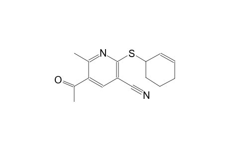 3-pyridinecarbonitrile, 5-acetyl-2-(2-cyclohexen-1-ylthio)-6-methyl-