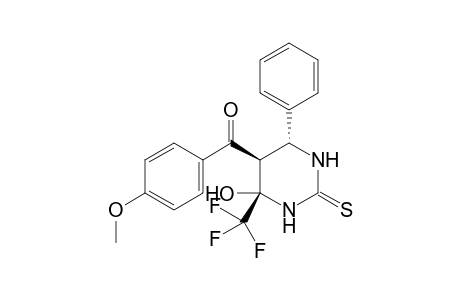 (4S,5S,6R)-4-Hydroxy-5-(4-methoxybenzoyl)-6-phenyl-4-(trifluoromethyl)tetrahydropyrimidin-2(1H)-thione