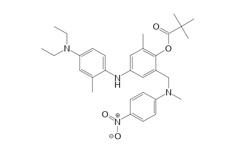 Propanoic acid, 2,2-dimethyl-, 4-[[4-(diethylamino)-2-methylphenyl]amino]-2-methyl-6-[[methyl(4-nitrophenyl)amino]methyl]phenyl ester