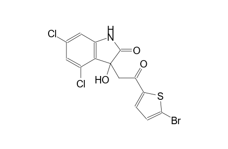 3-[2-(5-bromo-2-thienyl)-2-oxoethyl]-4,6-dichloro-3-hydroxy-1,3-dihydro-2H-indol-2-one