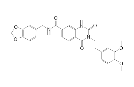 N-(1,3-benzodioxol-5-ylmethyl)-3-[2-(3,4-dimethoxyphenyl)ethyl]-2,4-dioxo-1,2,3,4-tetrahydro-7-quinazolinecarboxamide