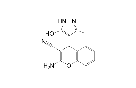 2-Amino-4-(5-hydroxy-3-methyl-1H-pyrazol-4-yl)-4H-chromene-3-carbonitrile