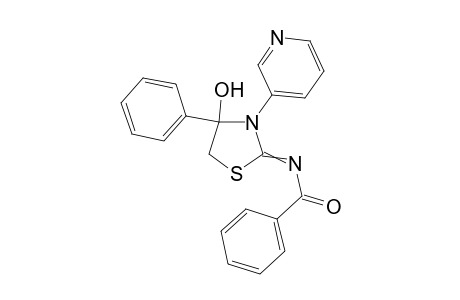 N-(4-hydroxy-4-phenyl-3-(pyridin-3-yl) thiazolidin-2-ylidene)benzamide