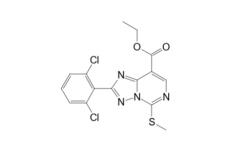 Ethyl 5-(methylthio)-2-(2,6-dichlorophenyl)[1,2,4]triazolo[1,5-c]pyrimidine-8-carboxylate