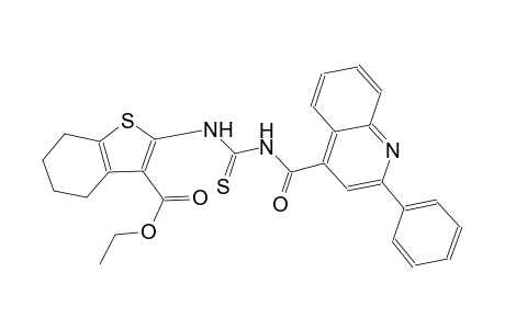 ethyl 2-[({[(2-phenyl-4-quinolinyl)carbonyl]amino}carbothioyl)amino]-4,5,6,7-tetrahydro-1-benzothiophene-3-carboxylate