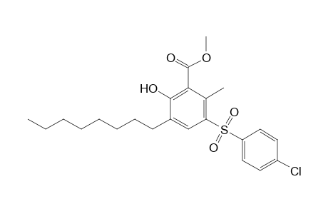 Methyl 3-(4-Chlorophenylsulfonyl)-5-octyl-6-hydroxy-2-methylbenzoate
