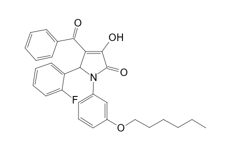 4-Benzoyl-5-(2-fluoro-phenyl)-1-(3-hexyloxy-phenyl)-3-hydroxy-1,5-dihydro-pyrrol-2-one