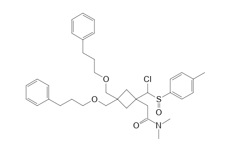 {1-[Chloro(p-tolylsulfinyl)methyl]-3,3-bis(3-phenylpropoxymethyl)cyclobutyl}-N,N-dimethylacetamide