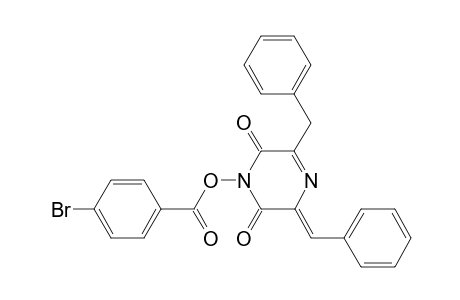 SCLEROMINOL-P-BROMOBENZOATE;(3Z)-5-BENZYL-3-BENZYLIDENE-1-P-BROMOBENZOATE-PYRAZINE-2,6(1H,3H)-DIONE