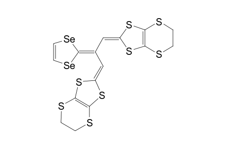 Dendralene [1,3-bis(1,3-dithiolo[4,5-b][1,4]dithiain-2-yl)-2-(1,3-diselenolidene)propylidene]