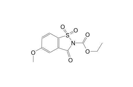 1,2-benzisothiazole-2(3H)-carboxylic acid, 5-methoxy-3-oxo-, ethyl ester, 1,1-dioxide