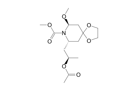 METHYL-9-(2-ACETOXYPROPYL)-7-METHOXY-1,4-DIOXA-8-AZASPIRO-[4.5]-DECANE-8-CARBOXYLATE
