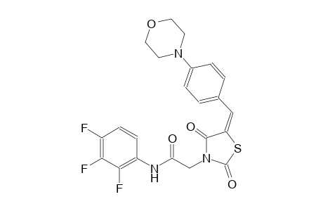 2-{(5E)-5-[4-(4-morpholinyl)benzylidene]-2,4-dioxo-1,3-thiazolidin-3-yl}-N-(2,3,4-trifluorophenyl)acetamide